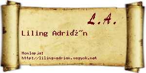 Liling Adrián névjegykártya